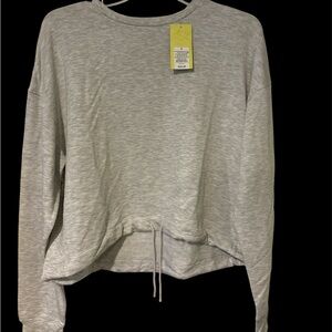 Cozy Soft Fleece Crop Top - Heather Gray